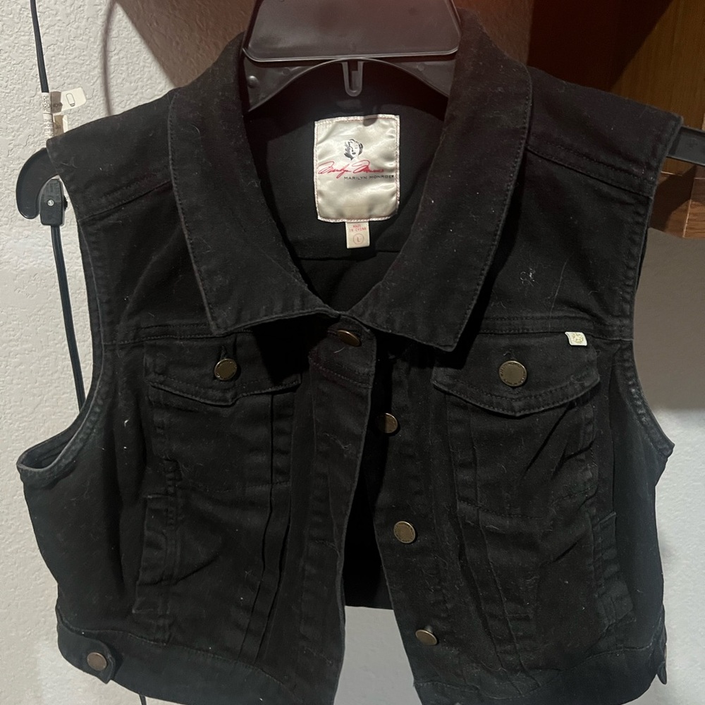 Black Denim Vest
